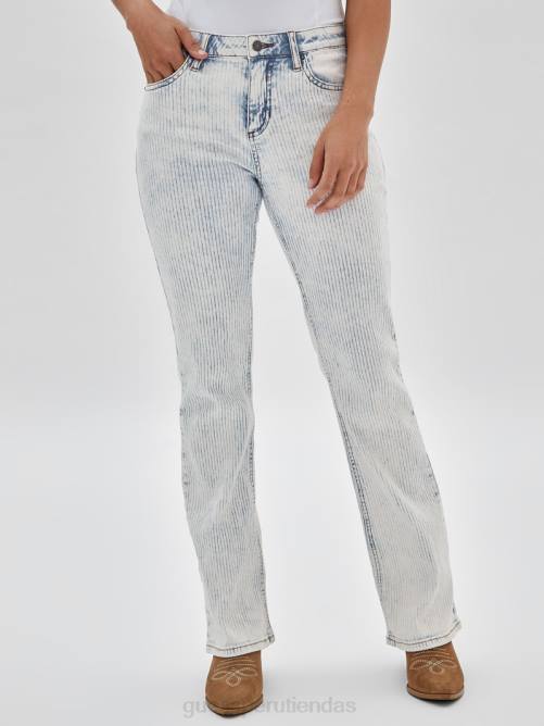 GUESS jeans bootcut kit originals unisexo 0P8X178 lavado de nieve ligero vestir