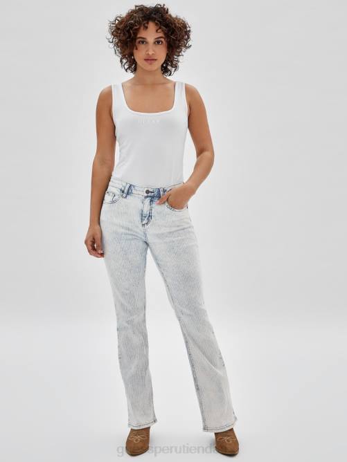 GUESS jeans bootcut kit originals unisexo 0P8X178 lavado de nieve ligero vestir