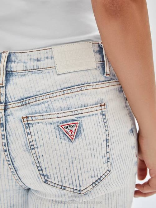 GUESS jeans bootcut kit originals unisexo 0P8X178 lavado de nieve ligero vestir