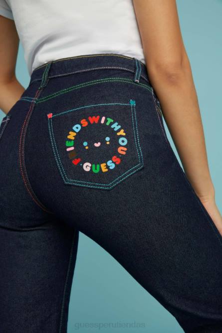 GUESS jeans con tiro muy alto de Friendswithyou unisexo 0P8X161 enjuague lavado vestir