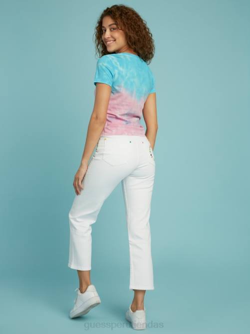 GUESS jeans con tiro muy alto de Friendswithyou unisexo 0P8X162 blanco puro vestir