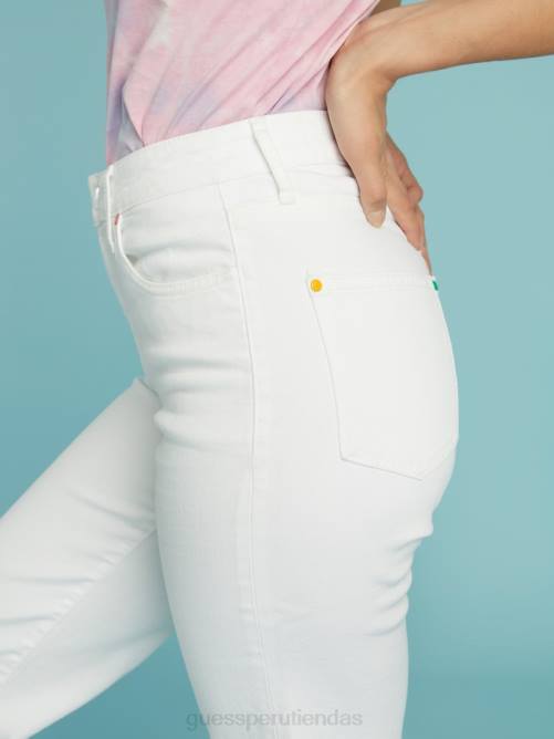 GUESS jeans con tiro muy alto de Friendswithyou unisexo 0P8X162 blanco puro vestir