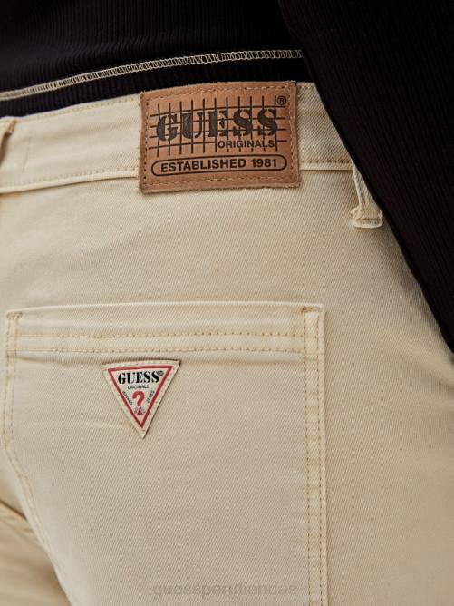 GUESS kit original jeans cargo unisexo 0P8X170 ir lavado bronceado laurie vestir