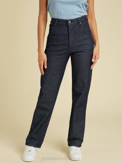 GUESS kit original jeans carpintero unisexo 0P8X140 ir oscuro enjuague lavar vestir