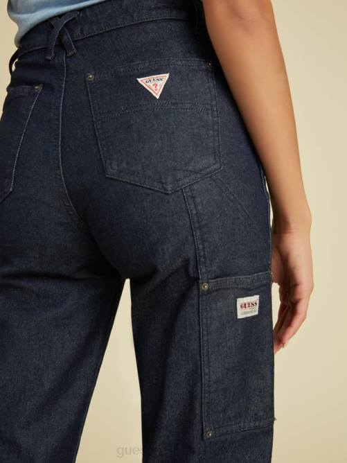 GUESS kit original jeans carpintero unisexo 0P8X140 ir oscuro enjuague lavar vestir