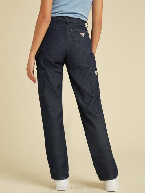 GUESS kit original jeans carpintero unisexo 0P8X140 ir oscuro enjuague lavar vestir