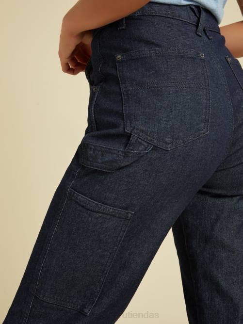 GUESS kit original jeans carpintero unisexo 0P8X140 ir oscuro enjuague lavar vestir