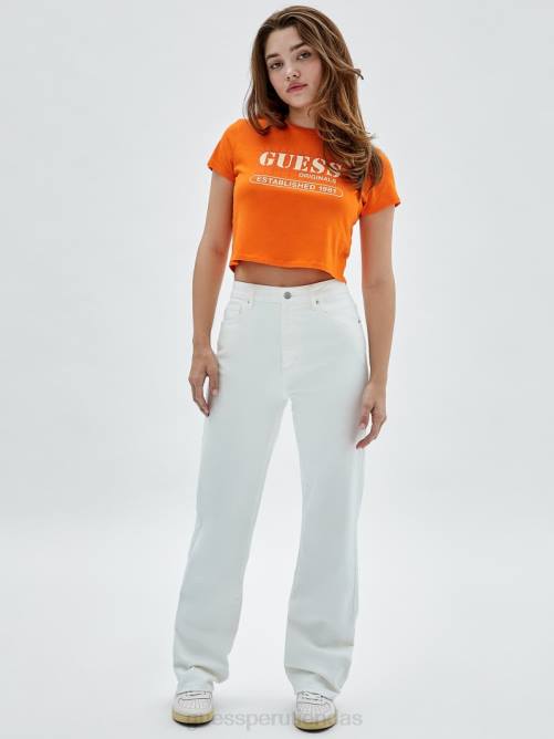 GUESS kit original mom jeans unisexo 0P8X2168 ir lavado crudo vestir