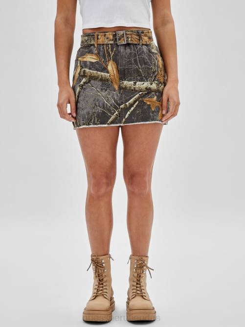 GUESS minifalda estampada de originals x realtree unisexo 0P8X285 negro lavado multi vestir