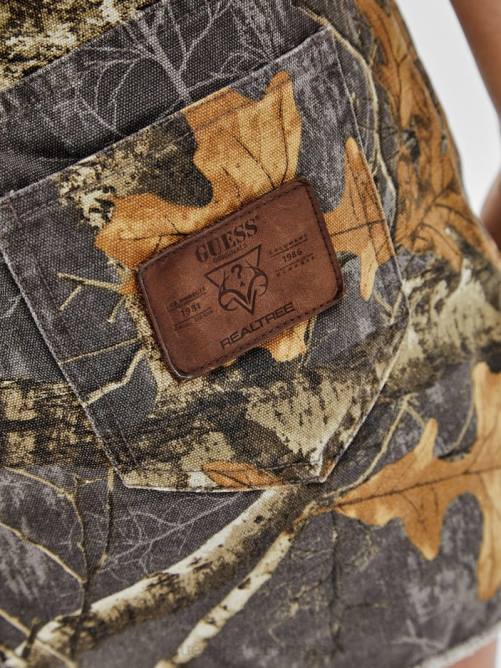 GUESS minifalda estampada de originals x realtree unisexo 0P8X285 negro lavado multi vestir