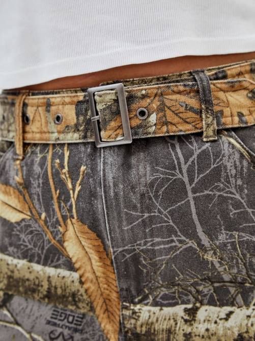 GUESS minifalda estampada de originals x realtree unisexo 0P8X285 negro lavado multi vestir