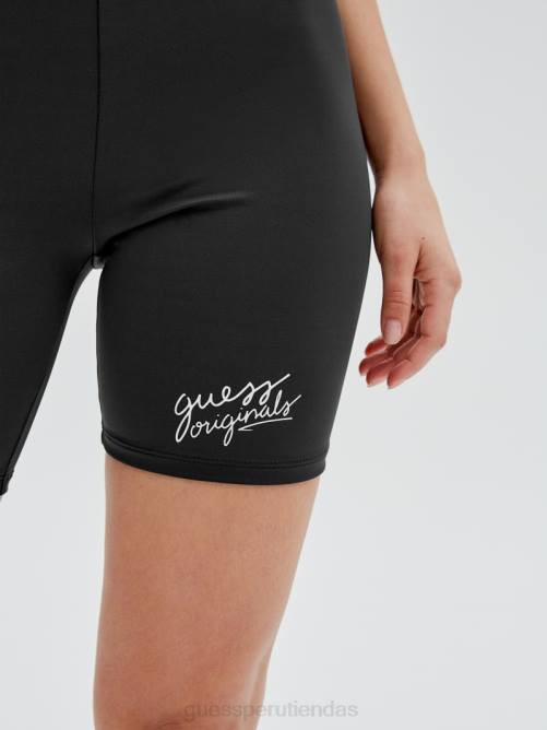 GUESS pantalones cortos de bicicleta originales unisexo 0P8X2157 negro vestir