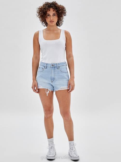 GUESS shorts vaqueros desgastados kit originals unisexo 0P8X122 ir a fez lt lavar vestir