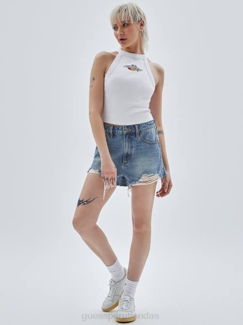 GUESS shorts vaqueros desgastados kit originals unisexo 0P8X168 ir fez lavado medio vestir