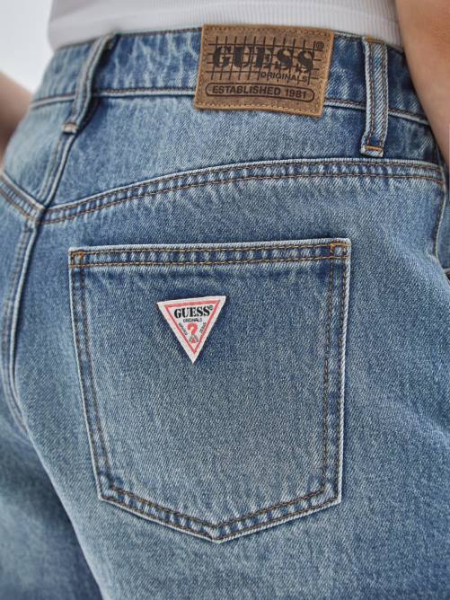 GUESS shorts vaqueros desgastados kit originals unisexo 0P8X168 ir fez lavado medio vestir