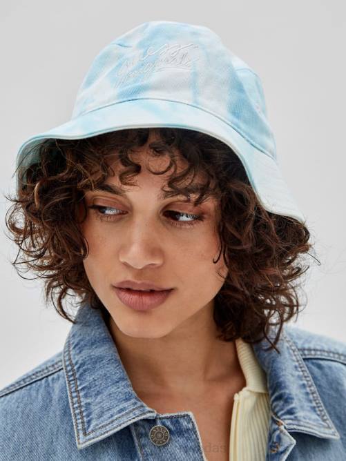 GUESS sombrero de pescador de mezclilla originals unisexo 0P8X3814 ir tinte de mármol vestir