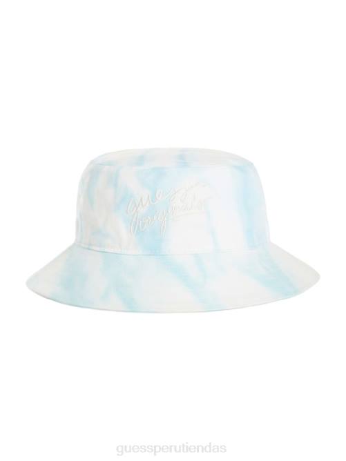 GUESS sombrero de pescador de mezclilla originals unisexo 0P8X3814 ir tinte de mármol vestir