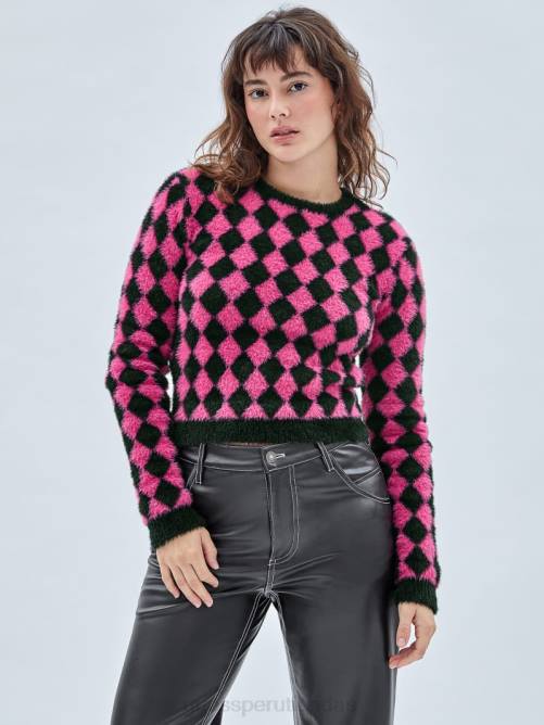 GUESS suéter con rombos borrosos originals unisexo 0P8X1258 baya tango multi vestir