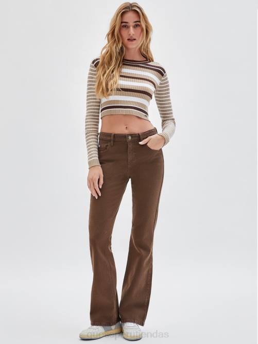 GUESS suéter originals eco canalé unisexo 0P8X1360 roble marrón multi vestir