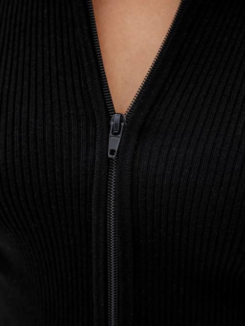GUESS suéter originals ecológico con doble cremallera unisexo 0P8X1201 negro vestir