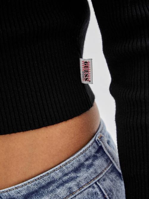 GUESS suéter originals ecológico con doble cremallera unisexo 0P8X1201 negro vestir