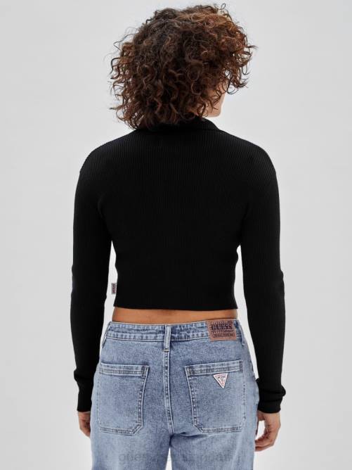 GUESS suéter originals ecológico con doble cremallera unisexo 0P8X1201 negro vestir