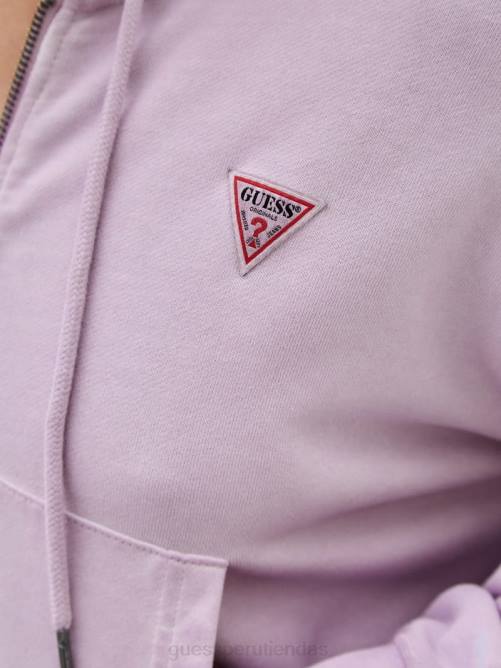 GUESS sudadera con capucha y logo original unisexo 0P8X1784 iris claro multi vestir