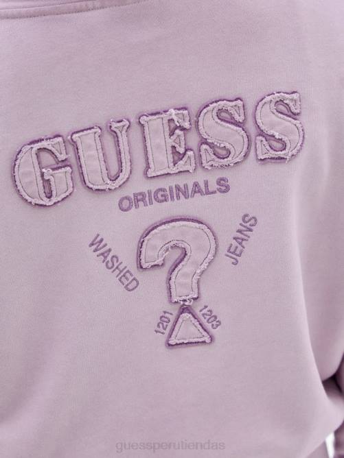 GUESS sudadera con capucha y logo original unisexo 0P8X1784 iris claro multi vestir