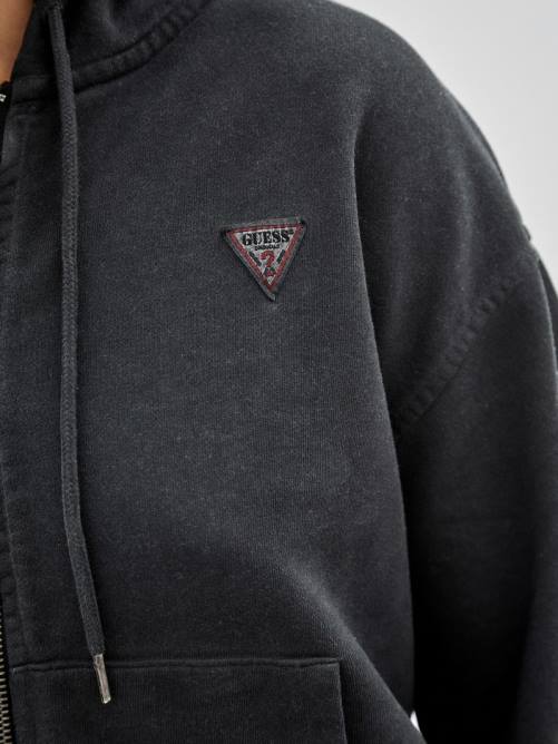GUESS sudadera con capucha y logo original unisexo 0P8X2474 negro azabache multicolor vestir