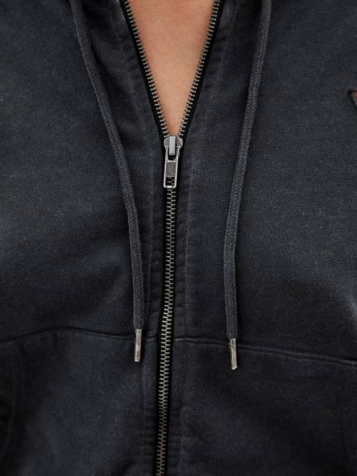 GUESS sudadera con capucha y logo original unisexo 0P8X2474 negro azabache multicolor vestir