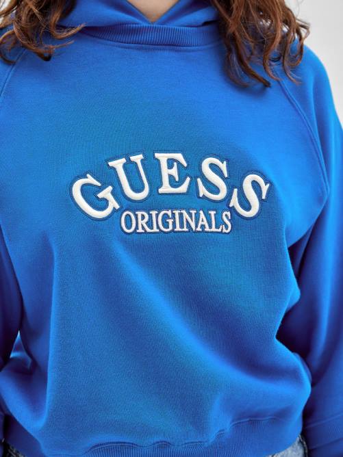 GUESS sudadera con capucha y logo original vintage unisexo 0P8X1364 brillante zaffre multi vestir
