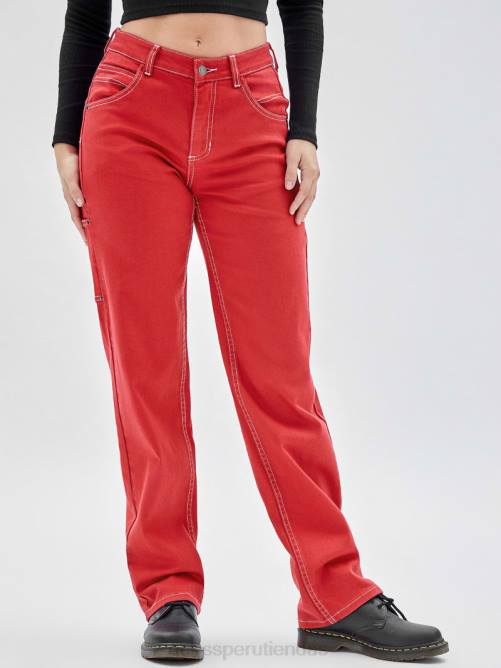 GUESS vaqueros carpintero sobreteñidos originales unisexo 0P8X167 chile rojo vestir