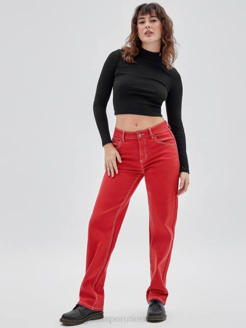 GUESS vaqueros carpintero sobreteñidos originales unisexo 0P8X167 chile rojo vestir