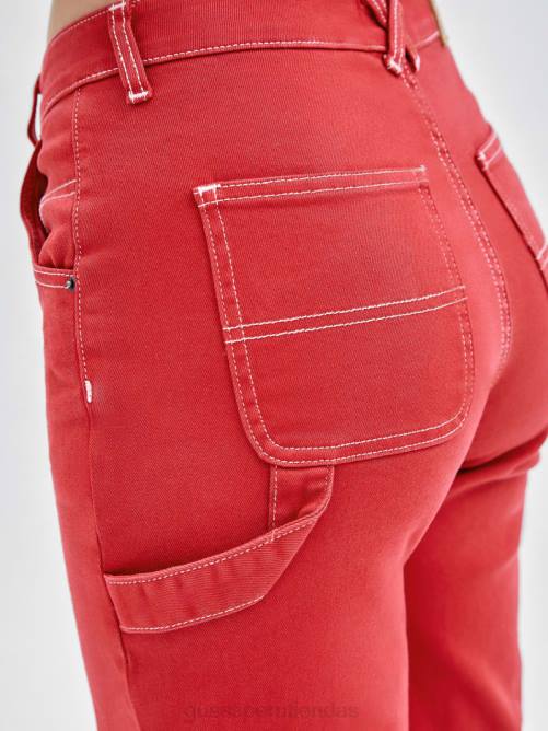 GUESS vaqueros carpintero sobreteñidos originales unisexo 0P8X167 chile rojo vestir