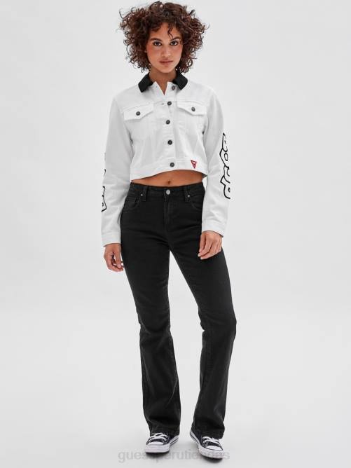 GUESS vaqueros con corte bootcut originales x betty boop unisexo 0P8X158 negro vestir