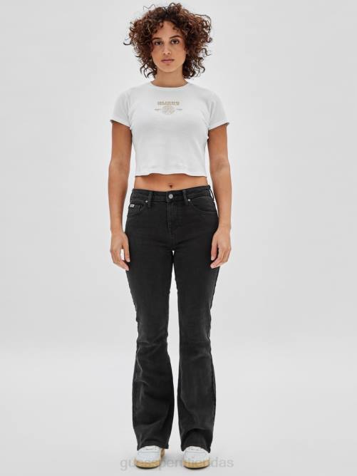 GUESS jeans bootcut kit originals unisexo 0P8X172 ir lavado hyde negro vestir