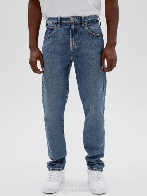 GUESS kit original jeans rectos unisexo 0P8X4048 ir lavado medio coltrane vestir