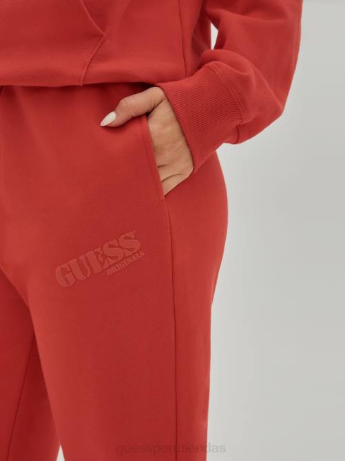 GUESS pantalones deportivos kit originales unisexo 0P8X2470 pagoda roja vestir