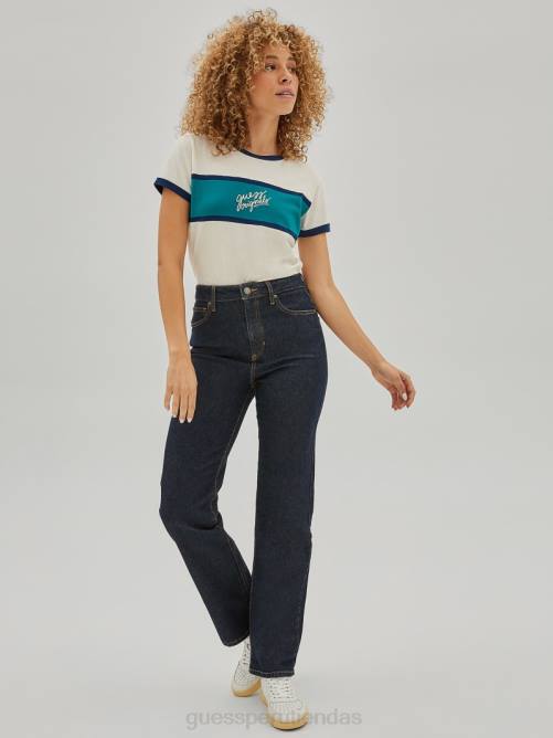 GUESS camiseta bebé con timbre original unisexo 0P8X1244 paloma blanca vestir