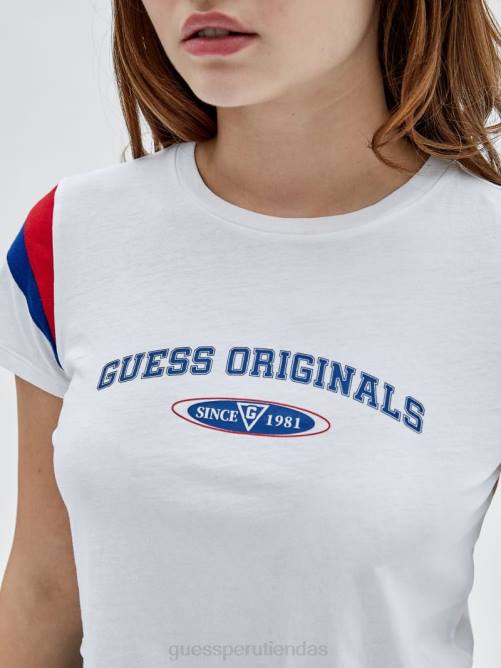 GUESS camiseta bebe original unisexo 0P8X1310 blanco puro vestir