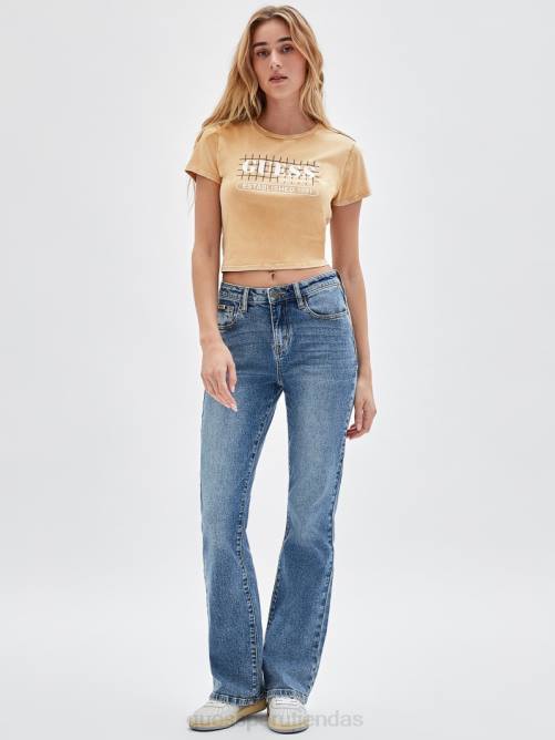 GUESS camiseta corta para bebé originals grid unisexo 0P8X1311 barro del desierto multi vestir