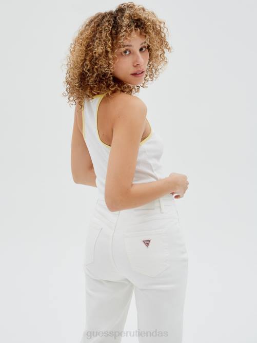 GUESS tanque de timbre original unisexo 0P8X1493 blanco puro vestir